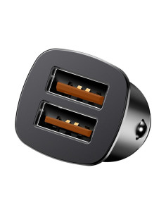 Chargeur voiture intelligent BASEUS Square Metal avec 2 ports USB 2x USB QC3.0 Quick Charge 3.0 SCP AFC 30W NOIR 2