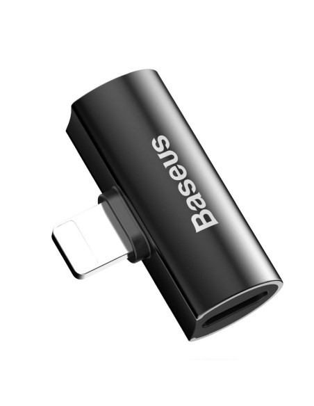 BASEUS adaptateur audio/HF d"for iPhonefor iPhone Lightning 8-pin vers 2x for iPhone Lightning 8-pin NOIR CAL46-01