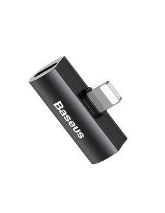 BASEUS adaptateur audio/HF d"for iPhonefor iPhone Lightning 8-pin vers 2x for iPhone Lightning 8-pin NOIR CAL46-01 2