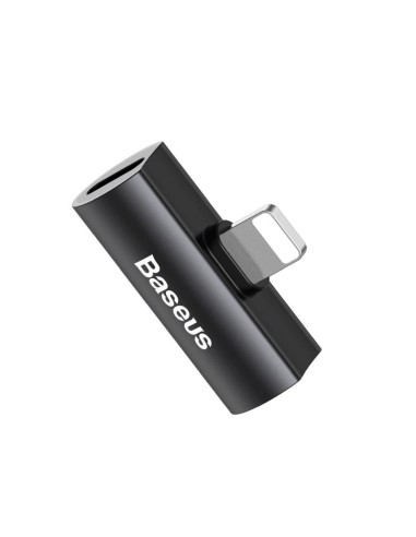 BASEUS adaptateur audio/HF d"for iPhonefor iPhone Lightning 8-pin vers 2x for iPhone Lightning 8-pin NOIR CAL46-01