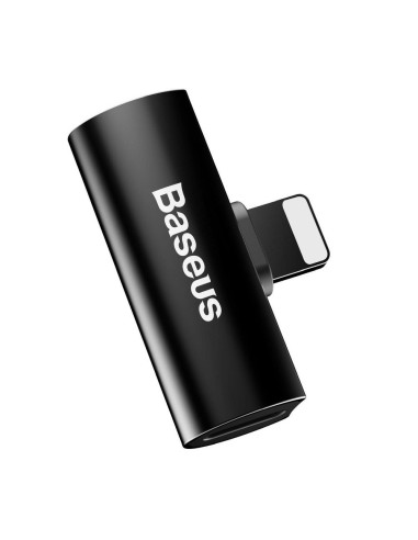 BASEUS adaptateur audio/HF d"for iPhonefor iPhone Lightning 8-pin vers 2x for iPhone Lightning 8-pin NOIR CAL46-01