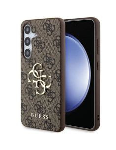 Coque GUESS pour SAMSUNG A55 GUHCSA554GMGBR (PU Big 4G Metal Logo) marron