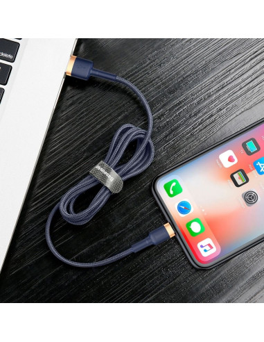 Câble USB BASEUS Cafule Lightning 1.5A 2 metres doré CALKLF-CV3