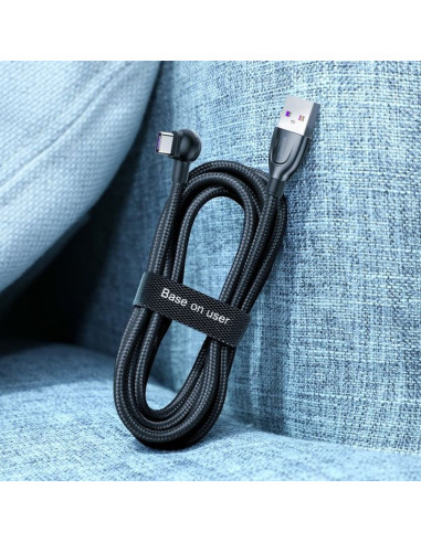 BASEUS Bande Velcro pour l'organisation des câbles ACMGT-E01 1 m noir