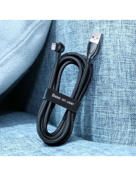 BASEUS Bande Velcro pour l'organisation des câbles ACMGT-E01 1 m noir