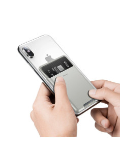 BASEUS - Porte-cartes et porte-documents autocollants pour téléphone ACKD-B0G gris