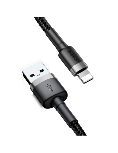 BASEUS câble USB Cafule pour iPhone Lightning 8-pin 2A 3 metres noir et or CALKLF-RV1