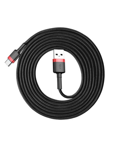 BASEUS Câble USB Cafule Type C 2A 3 metres ROUGE-NOIR CATKLF-U91