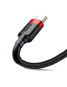 BASEUS Câble USB Cafule Type C 2A 3 metres ROUGE-NOIR CATKLF-U91 2