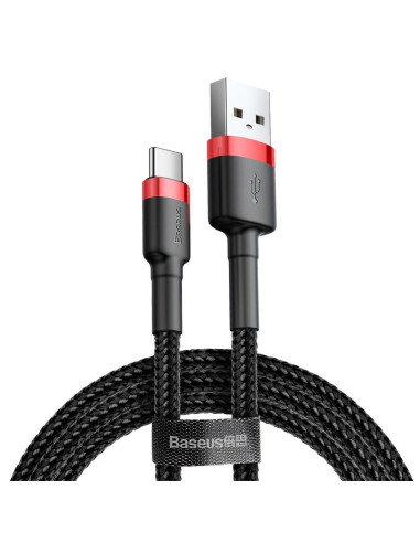 BASEUS Câble USB Cafule Type C 2A 3 metres ROUGE-NOIR CATKLF-U91