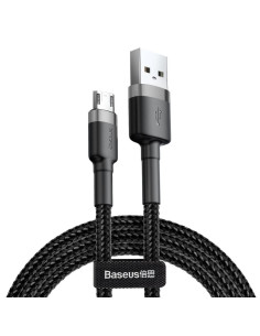 Câble BASEUS USB Cafule Micro 2.4A 3 metres gris-noir CAMKLF-HG1 2