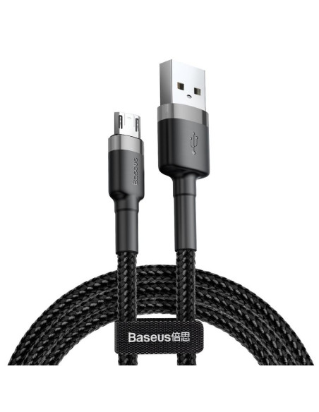 Câble BASEUS USB Cafule Micro 2.4A 3 metres gris-noir CAMKLF-HG1
