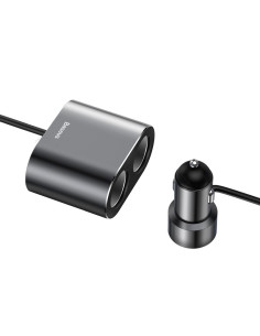 BASEUS chargeur de voiture 2 x USB A + 2 x prise allume-cigare 80W 3.1A CRDYQ-01 noir 2