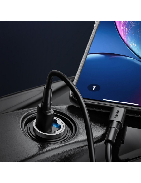 BASEUS chargeur voiture Type C PD30W Power Delivery Quick Charger QC4.0 Tiny Star gris VCHX-B0G