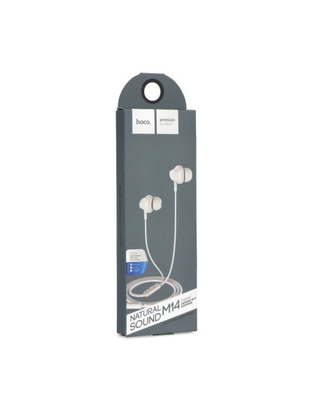 HOCO Kit HF / écouteurs intra-auriculaires jack 3,5mm blanc (M14)