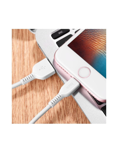 HOCO câble va avec for iPhone Lightning 8-pin X13 EASY 1 m blanc