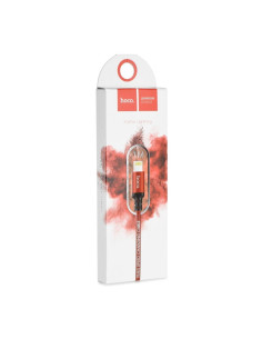 HOCO câble pour la transmission des données speed for iPhone Lightning 8-pin ROUGE-NOIR (X14)