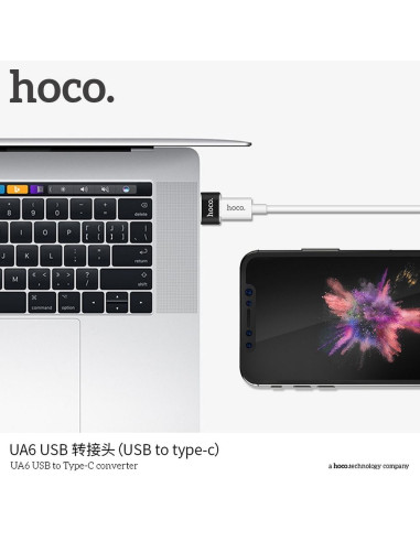 HOCO adaptateur OTG USB to Type C UA6 noir