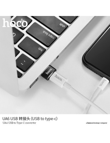 HOCO adaptateur OTG USB to Type C UA6 noir