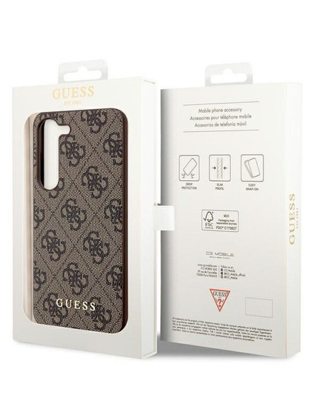 Coque GUESS pour SAMSUNG A55 GUHCSA55GF4GBR (PU 4G avec breloque) marron