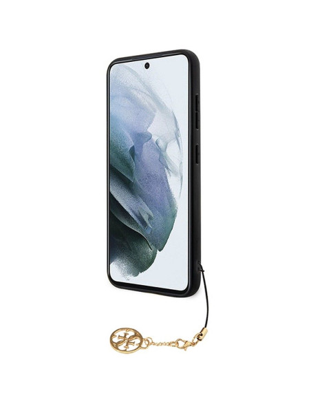 GUESS Coque pour SAMSUNG A35 GUHCSA35GF4GGR (PU 4G avec breloque) noir
