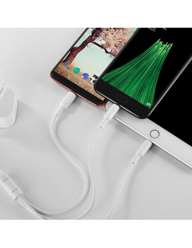 HOCO cable USB cable Soarer 3en1 ( iPhone Lightning 8-pin+Micro+Type C) X25 1m noir