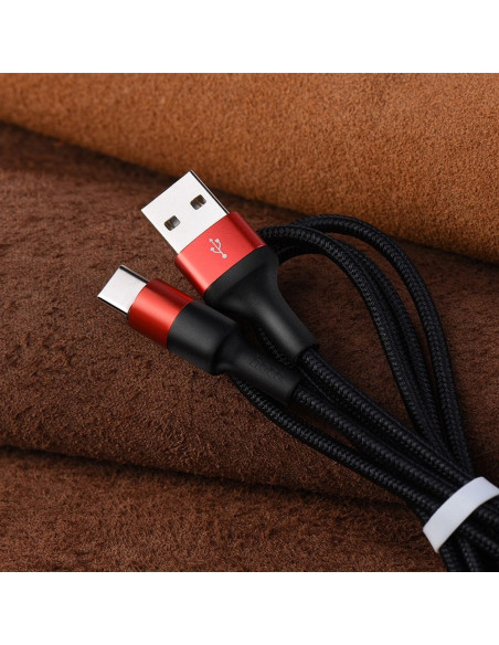 HOCO cable USB Xpress Type C X26 noir-rouge