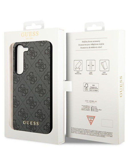GUESS Coque pour SAMSUNG A35 GUHCSA35GF4GGR (PU 4G avec breloque) noir