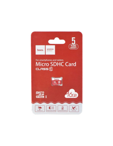 HOCO carte mémoire microSD TF High Speed Memory 16GO Class 10