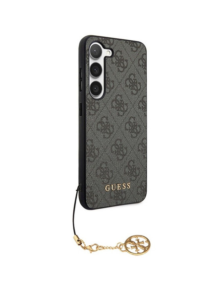 GUESS Coque pour SAMSUNG A55 GUHCSA55GF4GGR (PU 4G avec breloque) noir