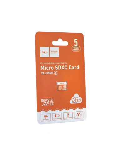 HOCO carte mémoire microSD TF High Speed Memory 128GO Class 10
