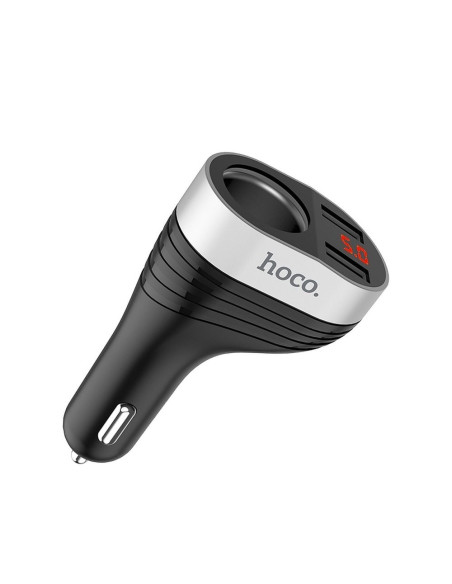 HOCO chargeur voiture 2 x USB 3,1A + adaptateur allume-cigare avec LCD Z29
