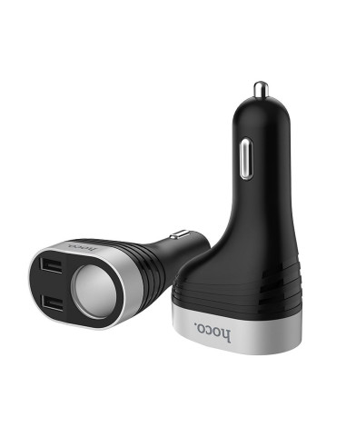 HOCO chargeur voiture 2 x USB 3,1A + adaptateur allume-cigare avec LCD Z29
