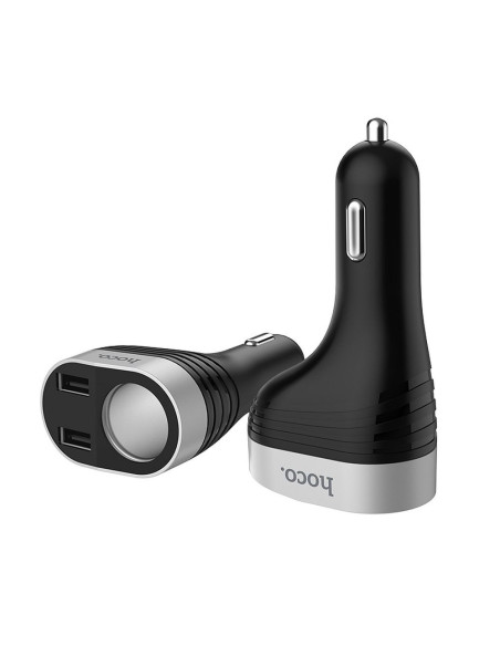 HOCO chargeur voiture 2 x USB 3,1A + adaptateur allume-cigare avec LCD Z29
