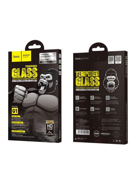 Verre trempé de quartz HOCO FLASH FULL GLUE HD pour Iphone XS MAX / 11 PRO MAX (6.5 ") G1