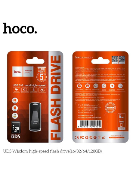 HOCO pendrive WISDOM High-Speed UD5 128GO USB3.0