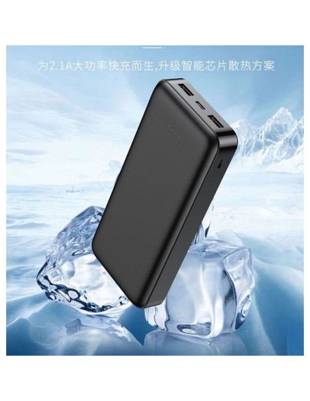 Banque d'énergie VEGER 20 000 mAh 2A A20 (W2015) noir EOL