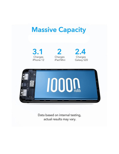Banque d'énergie VEGER 10 000 mAh L10 (W1105) noir EOL