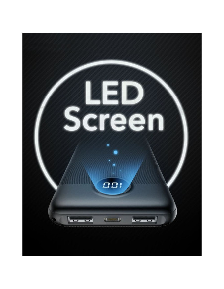 Banque d'énergie VEGER 10 000 mAh L10 (W1105) noir EOL
