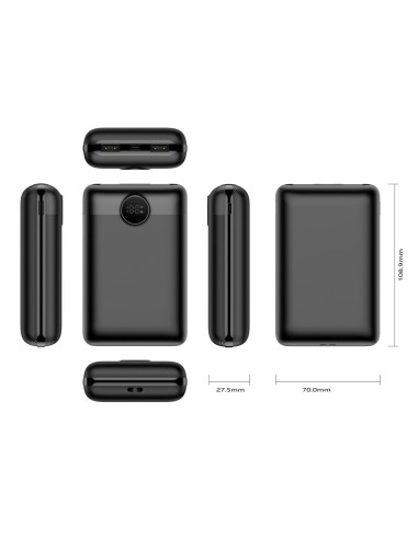 VEGER powerbank 20 000 mAh PD QC3.0 2A 22.5W S20 (W2053) noir