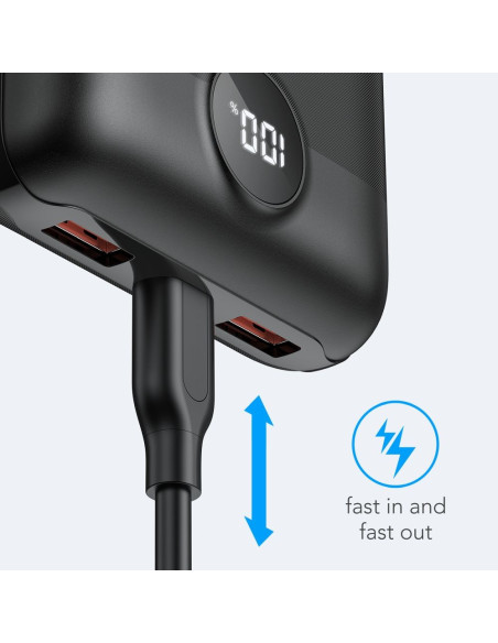 VEGER powerbank 20 000 mAh PD QC3.0 2A 22.5W S20 (W2053) noir