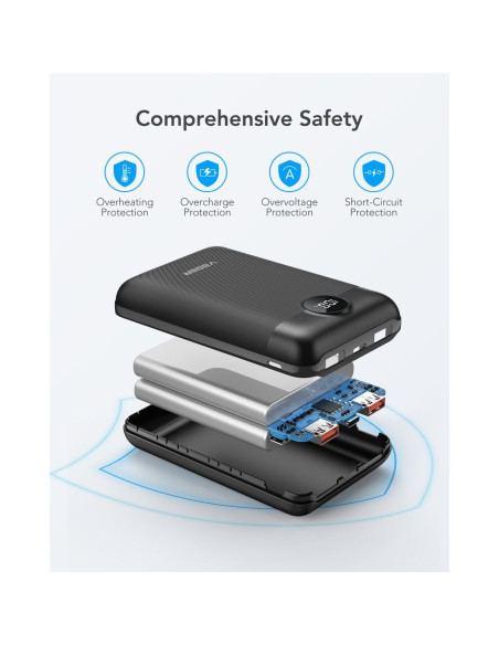 VEGER powerbank 20 000 mAh PD QC3.0 2A 22.5W S20 (W2053) noir