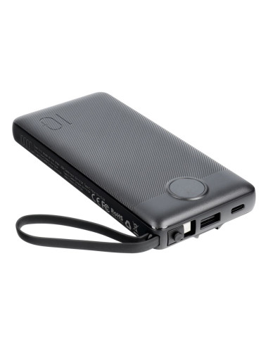 Banque d'énergie VEGER 10 000 mAh avec câbles Micro USB / Type C / Lightning C10 intégrés (W1116) noir