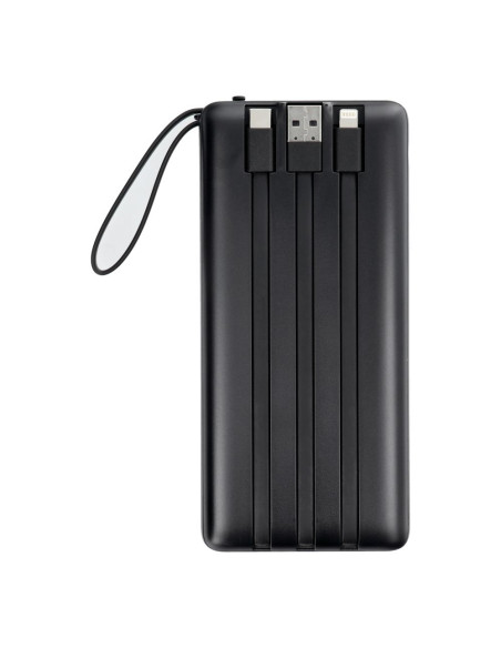 Banque d'énergie VEGER 20 000 mAh avec câbles Micro USB / Type C / Lightning C20 intégrés (W2047) noir
