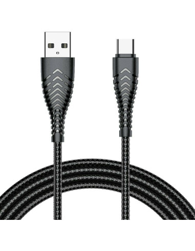 VEGER Câble USB A vers Type C 2,4A V104 1,2 m noir