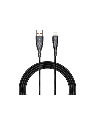 VEGER Câble USB A vers Lightning 2,4A V105 1,2 m noir
