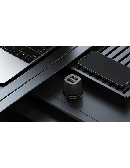 VEGER chargeur de voiture 2xUSB 17W 3.4A CC316-2A noir