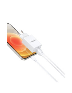 VEGER USB A QC3.0 + Type C PD 30W Chargeur secteur VLS302U blanc 2