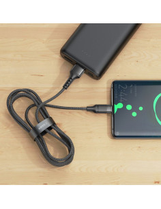 VEGER Câble USB A vers Type C PD 5A 100W AC03 1,2 m noir 2