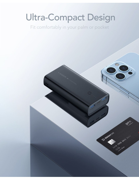 VEGER powerbank 10 000 mAh PD QC3.0 20W ACE100 (W1146) noir